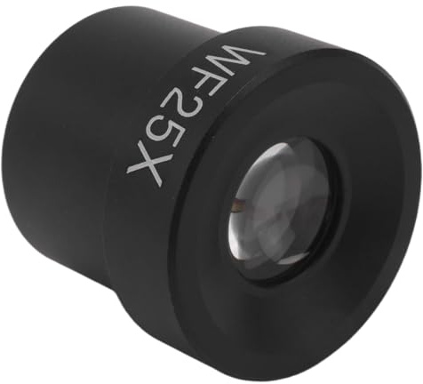 Plmvhpb Biological Microscope Eyepiece - WF25X Magnification, 12mm Wide Field of View (for 23.2mm Mount Port)