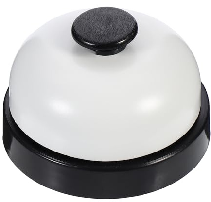 Zerodeko Campanello da Tavolo Nero in Acciaio Inossidabile, Pratico da Usare e Facile da Trasportare, per Reception Hotel e Cucine