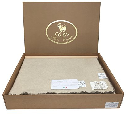 Manta Sonia 25% cachemir y 75% lana col. Gris Melange simple 160 x 220 Cobi