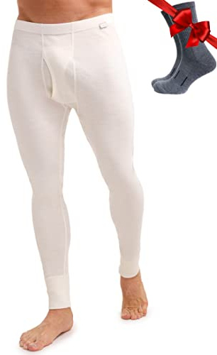Merino.tech Pantalon Termico Lana Merino Hombre -100% Termica Lana Merino | Térmica para senderismo, esquí y outdoor. No pica, termorreguladora, antiolores