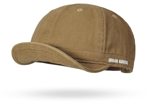 CLAPE Bomullskeps med kort skärm, mjuk vikbar basebollkeps, DY06-khaki, 55-60