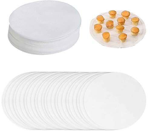 100 Pcs Round Parchment Paper, 9 Inch Baking Parchment Circles Rounds Non Stick Baking Parchement Paper Circles Sheets Greaseproof Baking Sheets Cake Pans Circle Cake Tin Liners(9)