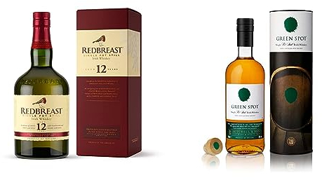 Green Spot Single Pot Still Irish Whisky with Gift Box, 70cl & Redbreast 12 Year Old Single Pot Still Irish Whiskey with Gift Box, 70 cl