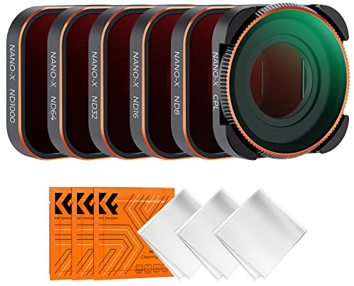 K&F Concept 6-pack CPL ND8 ND16 ND32 ND64 ND1000 Filters for GoPro Hero 9 10 11 12 13 Black Waterproof Polarizing Neutral Density MRC Coating