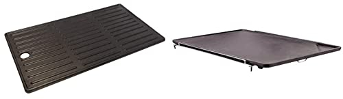 Char-Broil 140008 - Grillplatte für 3 Brenner - Grills, Schwarz & 140 515 - Gussgrillplattenaufsatz für Seitenbrenner alle Char-Broil Modelle.