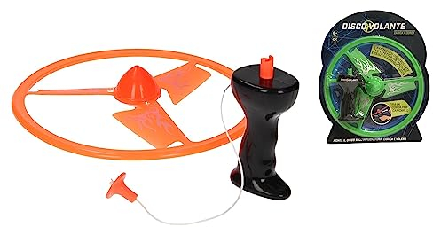 Générique Soucoupe Volante Jouet Enrouleur de Chaîne UFO Jouet Volant Hélice Volante Jouet avec Lanceur Hélice Volante Enfants Hélice Jeu Power Spin Vol Jeu pour Enfants, Diamètre du Rotor 25cm