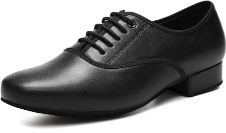 YCALCP Zapatos de Baile Latino Hombre con Cordones Moderno de tacón bajo Tango práctic de salón,LHDMD-2.5CM,41 EU
