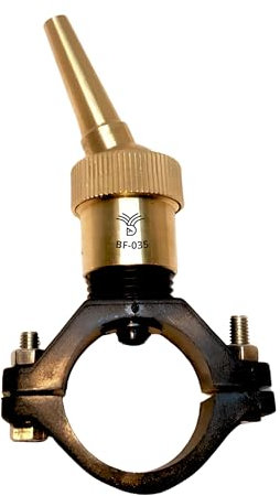 AGUADECORATIVA Kit fontane da giardino a getto di vetro parabolico con collare per tubo da 1 bspt e ugello a getto di lancia 1/2 con valvola