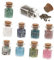 KOMBIUDA Mini Gemstone Bottles Crystal Gravel Drift Bottle Set Versatile Decor for Wedding Favours