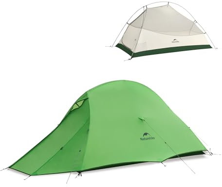 Naturehike Cloud up pro Tenda da Campeggio Leggera per 1 Persona, Facile da Montare, Antivento e Impermeabile, Tenda a Cupola per Viaggi All'aperto e Trekking