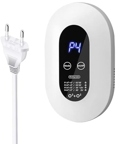 Fsaklaskdy Purificador de Aire, Air Purifier, Generador Ozono, Ultrasilencioso Hogar Purificador, Ionizador Aire Alérgicos, Inteligente Maquina Portátil Inicio Desodorizando Esterilizador