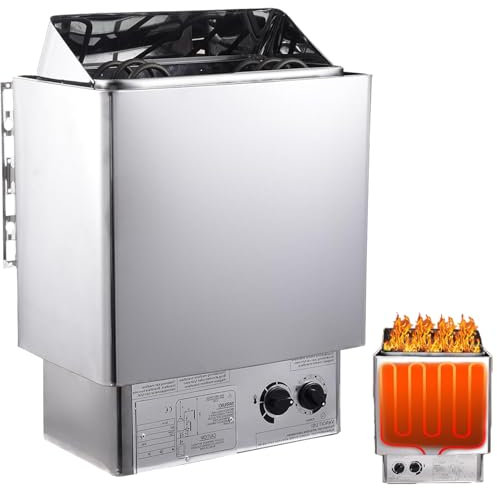 ylpddmm Poêle De Sauna éLectrique, 3/4.5/6/8 KW,Type De Contrôle Interne,Poêle électrique pour Sauna Sec Et Humide PourL'hôtel,Le Sauna,Le Spa,La Douche, avec Minuterie 3 h,9KW