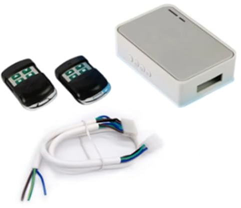 Glayent Mando a distancia universal de 433 MHz, interruptor inalámbrico, receptor de puerta de garaje para motor tubular de persiana enrollable