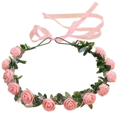 Guirnalda floral para el pelo, diadema de flores, para mujer, corona de novia, para mercado, flores para niña
