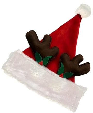 Oxxggkao Sombrero tradicional de Papá Noel rosa de tela polar suave, transportable, plan permanente para fiestas de vacaciones, temas de disfraces, sombrero rojo tradicional de vacaciones para todas