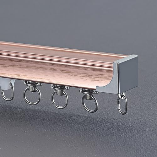 Heavy-Du Takspår i aluminium 1-4 m dubbelskensystem med färgglada skjutreglage och löpare vägg/takmontering för rumsdelar (lila 280 cm)