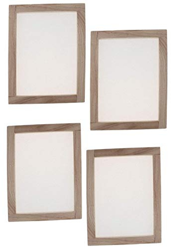 Sanmum 4 Stück Papier Schöpfrahmen, Papierherstellung Rahmen, Papierschöpfsieb, Papierschöpfrahmen für Kinder Teenager Lehren Papierherstellung (19 x 25 cm)