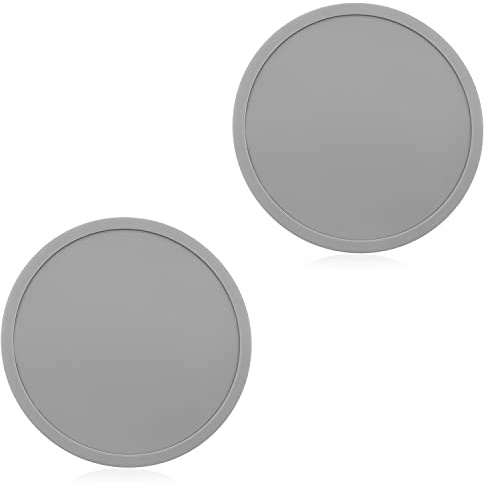 Coasters Cup Pad Mat Round Silicone Rubber Mug Coaster Non Slip for Coffee Beer Mug Wine Glass Y6-JYBD (Grey)