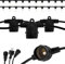 Lumiled Lichterkette Außen 20M mit 20x E27 Fassung 230V Gartenlichter Außenlichterkette Garten Balkon Terrasse Party 20er Dekolampe Outdoor Stecker IP44 wasserdicht Girlanden schwarz Hochzeit Sommer