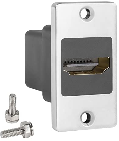 QIANRENON 4K HDMI Rechteckige Panel Adapter 2.0 Buchse Auf Buchse Montage Anschluss Einbaubuchse HD-Anzeige, Für Gerätetafeln Schreibtische, HDTV Monitor Projektor