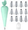 Baking Kit Cake Decorating Set: 12 Stainless Steel Icing Nozzles + Couplers, Piping & Icing Bags for Cake & Cupcake Decoration
