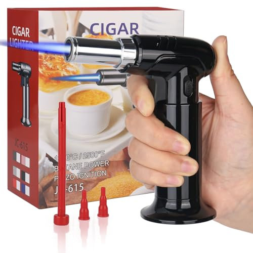 XCDMJ Cannello da cucina ricaricabile, con design antiscivolo, per cucinare, cuocere, crème brûlée, meringa, barbecue, catering, chef, cucina (butano non incluso)