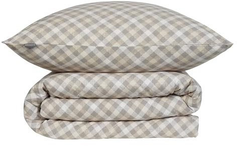 Schiesser Bettwäscheset Rin | 2-teilig | Kariert | Renforcé | 100% Baumwolle | Oeko-Tex Zertifiziert | Reißverschluss | 135x200cm + 80x80cm | Grau