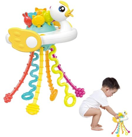Pull String Activity Toy, Pull String Sensory Toy TEETTHING TOY | Utbildningsverktyg Hangable Pulling Rope for Home Kindergarten Travel