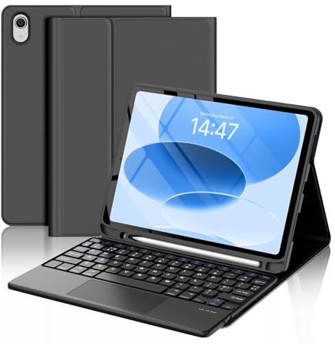 iPad A16/10,9 tangentbordsfodral, fodral för iPad 11:e generationen 2025/10:e generationen 2022,