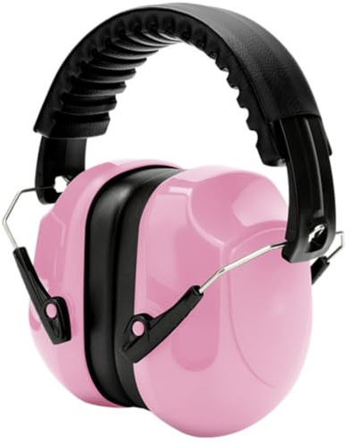 GMBYLBY Cuffie antirumore per bambini e ragazzi, protezione dell'udito per dormire, 34 dB, cancellazione del rumore, Confezione rosa, M
