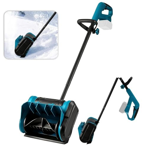 Catolsss Cordless Snow Blower for Makita 18V Battery, Brushless Electric Snow Blower, 1000W, Snow Removal Height up to 30cm, Projection Range 8m, Working Width 30c
