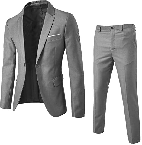 Generisch Moderno traje de hombre Slim Fit dos piezas chaqueta de negocios con chaleco pantalones para ocasiones formales, bodas, eventos festivos