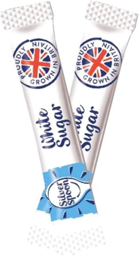 Silver Spoon White Sugar Stick Sachets – 300 × 2g (Total 600g)| Portion-Controlled Sugar Sticks | Perfect for Tea, Coffee & Catering |Hygienic & Individually Wrapped