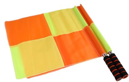Bandera de árbitro de fútbol - Juez de línea de banderas | Banderas de árbitro, 2 piezas con de almacenamiento, deportes fuera de juego, herramientas de señal de agarre cómodo, deporte de pelota