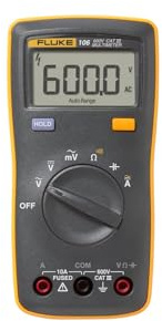 Fluke 106 (U.S.) Palm-Sized Digital Multimeter, CAT III 600V