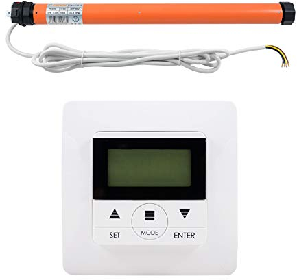 3T-MOTORS Rollladenmotor mit Zeitschaltuhr 3TimeTronic, 3T35-13 (Zugkraft 13 Nm/40 kg) für 40 mm 8kant Rollladenwelle (SW40), mit mechanischen Endschaltern, einfache Montage, Rollladenantrieb