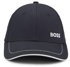 BOSS Mens Cap-1 Logo-Detail Cap in Cotton Twill