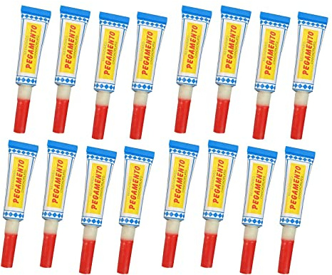 EUROXANTY Adhesivo | Pegamento instantáneo | Pegamento de Cianoacrilato con Boquilla aplicadora | Pegamento extrafuerte para Madera, Azulejos, Plástico y Metal | Pegamento rápido | 16 Tubos de 2 g