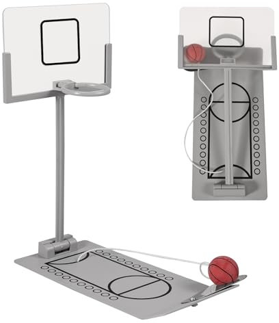 Joycabin Mini Tisch Basketball, Metall Tisch Basketballspiel Spielzeug, Flipper Basketball, Faltbar Fingerbasketball, Büro Desktop Basketball Partygeschenke für Kinder und Erwachsene