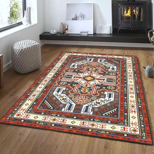 estera de la silla para pisos de alfombra, Alfombra de cocina for comedor, alfombra de dormitorio, alfombra de tacto suave, alfombras lavables de diseño Vintage de retales coloridos for decoración del