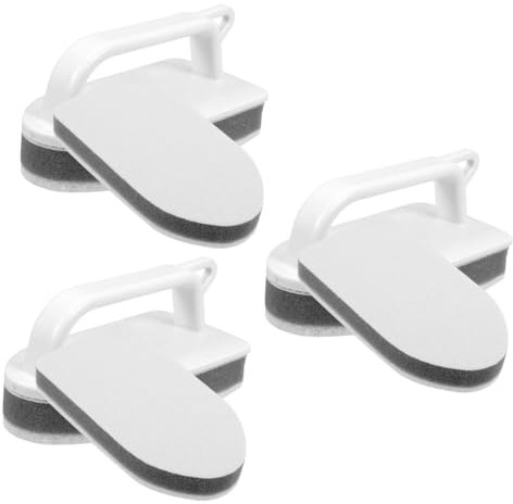 3 Juegos Esponja Limpiadora Multifunional con Mango Ergonómico para Cocina Cabezal Reemplazable para Superficies y Eliminación de Manchas de Usar y Limpieza