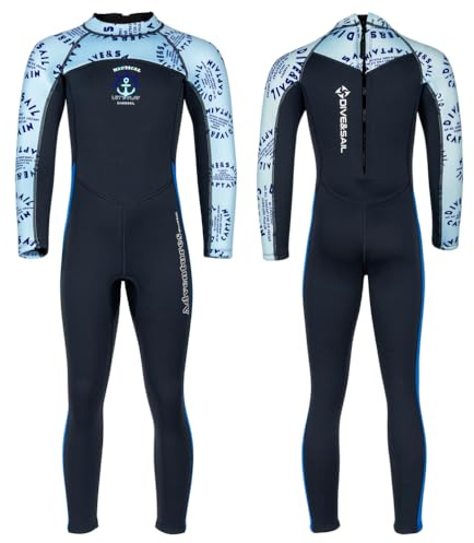 Pojke 2, XXL, 1,5 mm neoprendräkt för pojkar, flickor och spädbarn, endelad kostym med dragkedja bak, termodräkt för simning, dykning, surfing