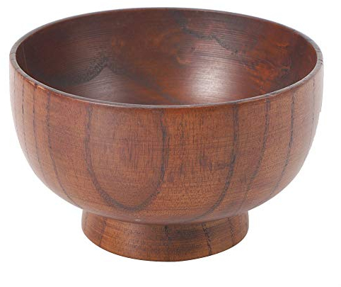 Jenngaoo Cuenco de madera para ensalada, tazones de azufaifa hechos a mano ensalada postre sopa frutas aperitivo arroz cereales pasta nueces galletas tazones para servir decoración (L 14cm)