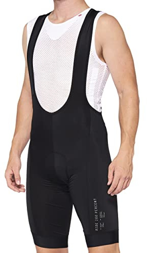 100% Exceeda Biking Bib Shorts - Road Cycling & Cross Country Training Apparel Black/White