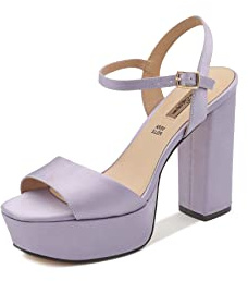 QUEEN HELENA Sandali con Plateau con Tacco Alto Casual Eleganti Donna S2813 (Viola, Numeric_38)