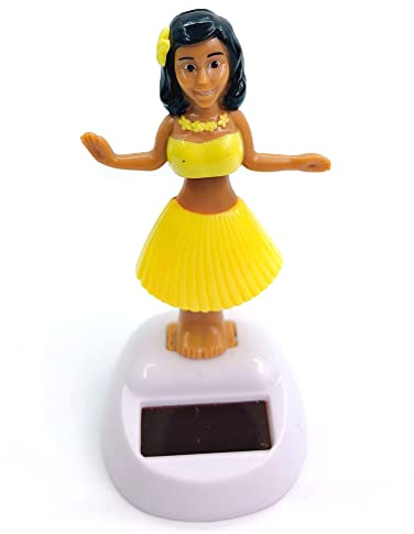 Luckxing Solar Wackelfiguren Hawaiianische Tänzerin Solarfigur Wackelfigur, Solartanz Spielzeug, Solar Tanz Hawaii Mädchen, HulaTänzerin Figurine Dekoration Für Auto, Schreibtisch, Fensterbank, Büro