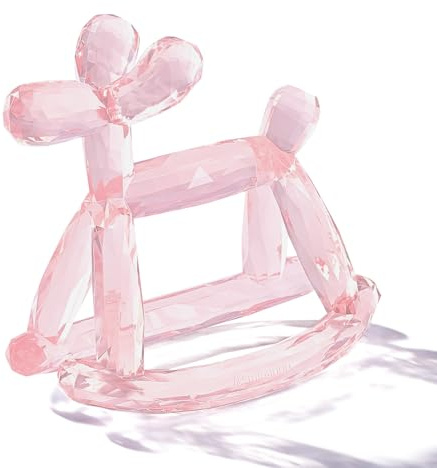 Miraloop Crystal Jelly Baby Teether – Jellydog Teething Relief Toy for Infants 3-6 Months, Silicone Handheld Teething Toy, BPA-Free, Odorless, Prevents Choking, Safe for Babies (Rose Quartz)