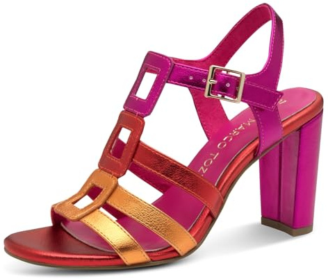 MARCO TOZZI Sandales à talons pour femme 2-28319-44, rose bonbon, 39 EU
