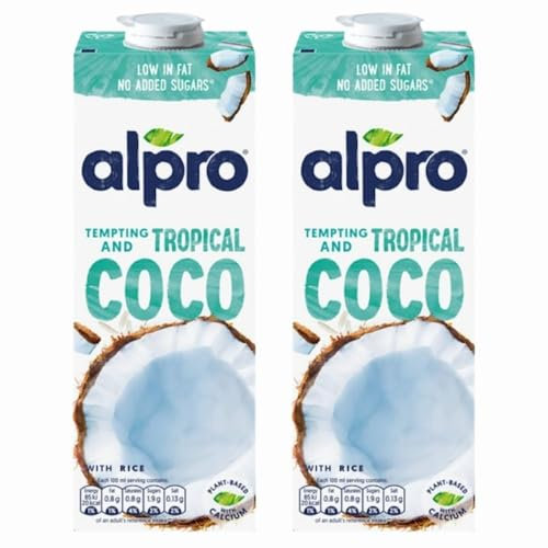 Alprodrink Original Coconut Milk 1L x 2, Plant Based Vegan Drink, Long Life UHT Dairy and Gluten Free with Welari Thank You Card | (2pack)