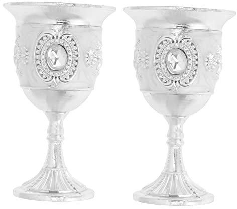 Cabilock 2 Uds Copa De Vino Blanca Alta Copa De Vino De Whisky Copa De Martini Taza De Oferta De Agua Copas De Cerveza De Cóctel Vasos De Agua En Tazas De Sacrificio Copas De Vino En